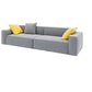 Gray Contemporary Standard Sofa Square Arm Sofa for Living Room, Apartment