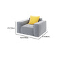 Gray Contemporary Standard Sofa Square Arm Sofa for Living Room, Apartment