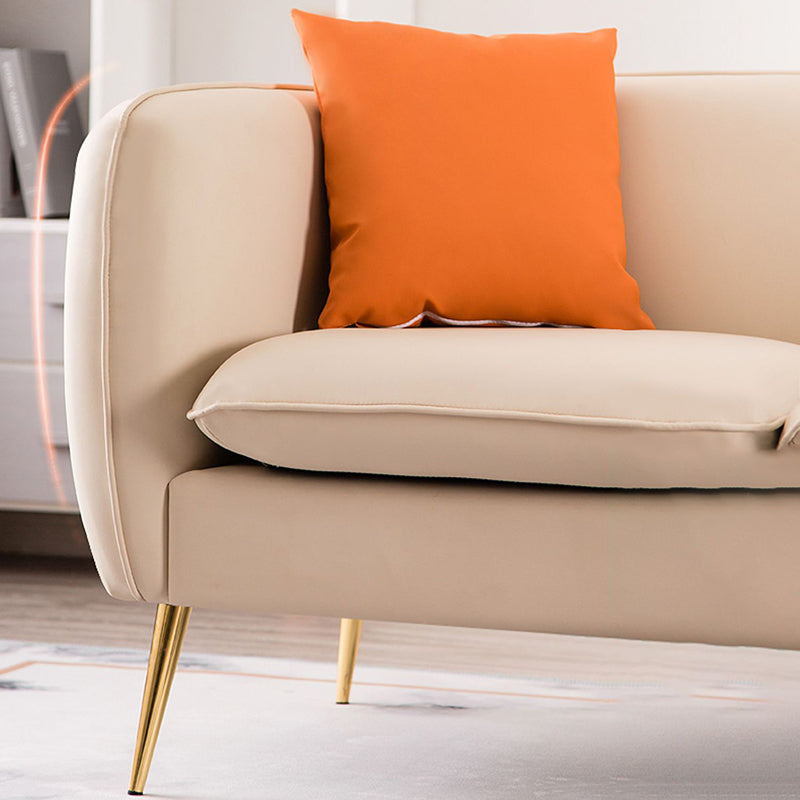 Contemporary Standard Square Arm Living Room Stationary Cotton Seating