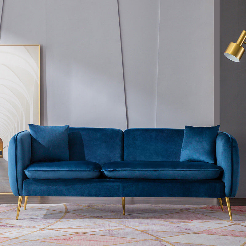 Contemporary Standard Square Arm Living Room Stationary Cotton Seating