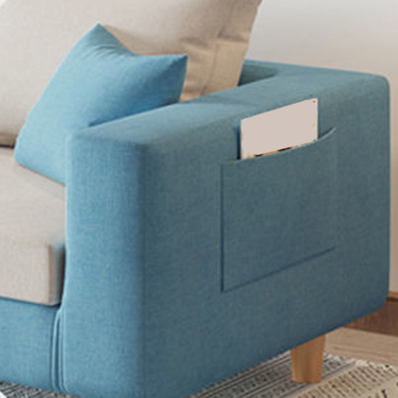 Cuscini moderni standard a braccio quadrato soggiorno divano stazionario di lino