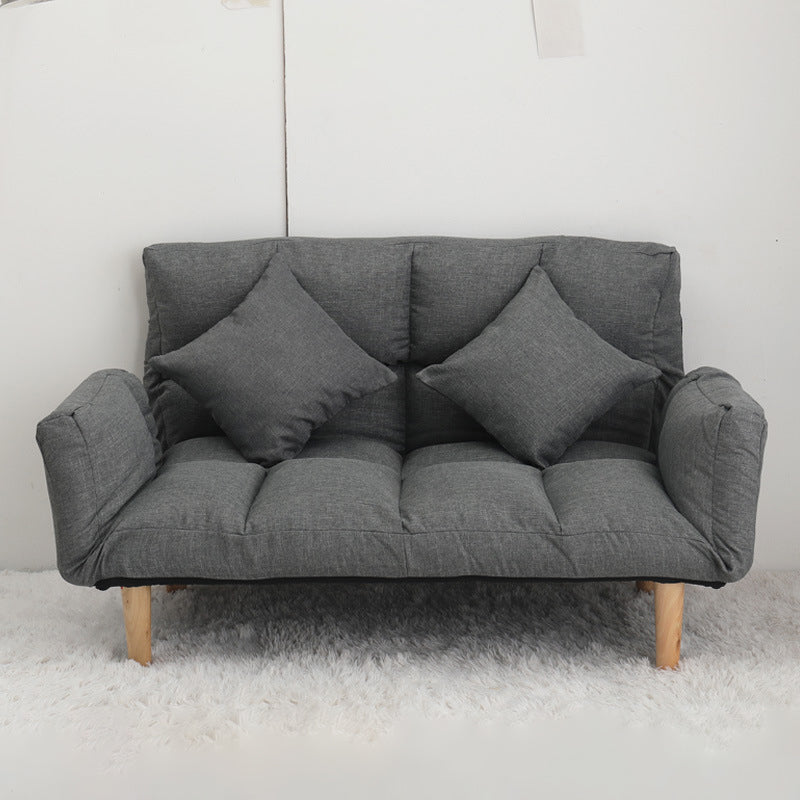 Modern Biscuit Back Reclining Square Arm Linen Stationary Sofa Dark Gray Clearhalo 'furn' 'furn_sofas' 'Furniture' 'Living Room Furniture' 'Sofa' 'sofas' 5601638