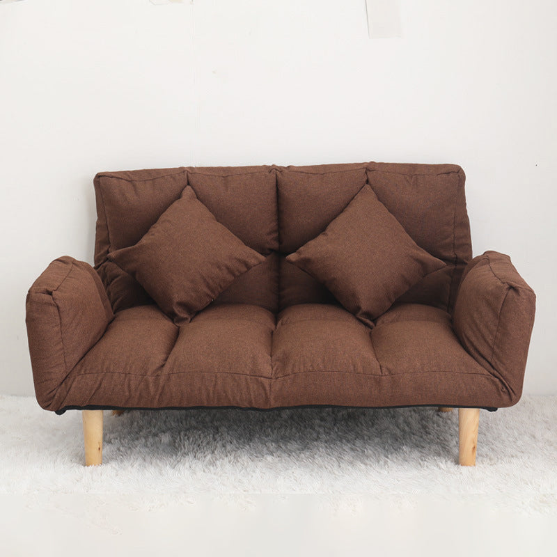 Modern Biscuit Back Reclining Square Arm Linen Stationary Sofa Coffee Clearhalo 'furn' 'furn_sofas' 'Furniture' 'Living Room Furniture' 'Sofa' 'sofas' 5601640