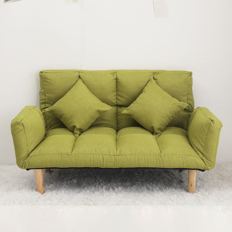 Modern Biscuit Back Reclining Square Arm Linen Stationary Sofa Green Clearhalo 'furn' 'furn_sofas' 'Furniture' 'Living Room Furniture' 'Sofa' 'sofas' 5601642