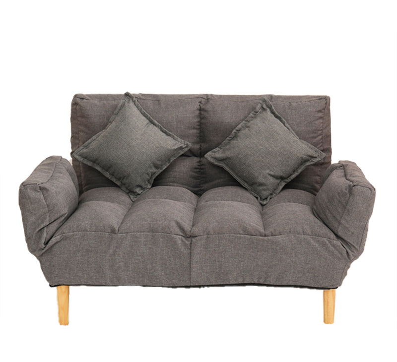 Modern Biscuit Back Reclining Square Arm Linen Stationary Sofa Clearhalo 'furn' 'furn_sofas' 'Furniture' 'Living Room Furniture' 'Sofa' 'sofas' 5601643