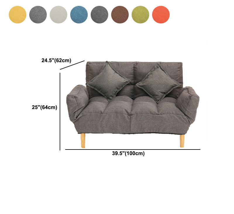 Modern Biscuit Back Reclining Square Arm Linen Stationary Sofa Clearhalo 'furn' 'furn_sofas' 'Furniture' 'Living Room Furniture' 'Sofa' 'sofas' 5601650