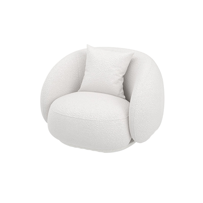 Moderne stijl bank met gebogen rug en gewatteerde sponszitting bank