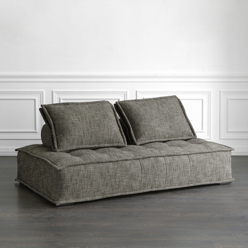 Contemporary Pillows Standard Armless Linen Stationary Seating Clearhalo 'furn' 'furn_sofas' 'Furniture' 'Living Room Furniture' 'Sofa' 'sofas' 5601707