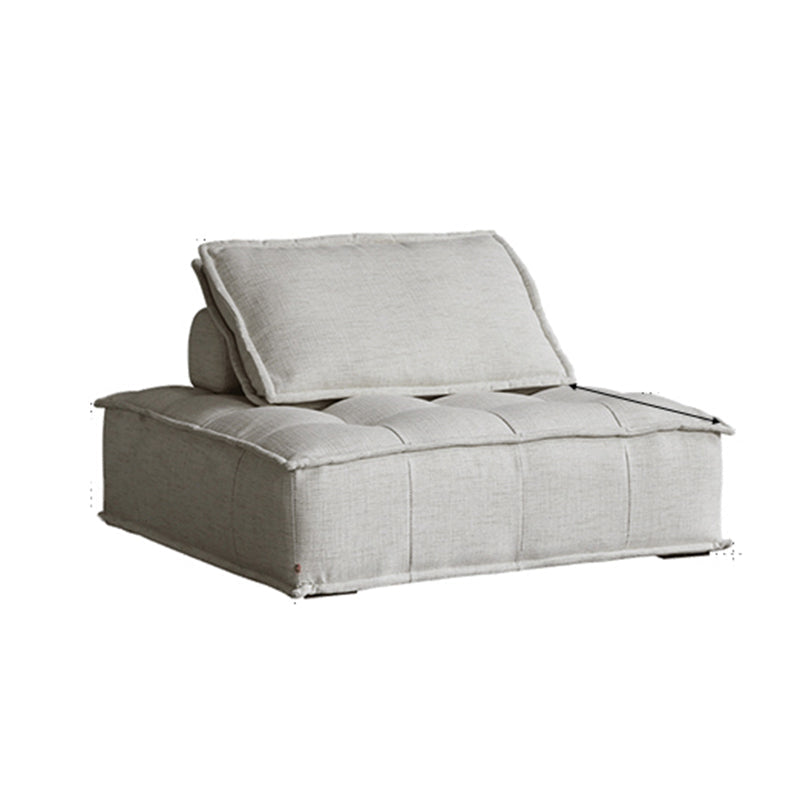 Contemporary Pillows Standard Armless Linen Stationary Seating 47"L x 47"W x 14"H Off-White Clearhalo 'furn' 'furn_sofas' 'Furniture' 'Living Room Furniture' 'Sofa' 'sofas' 5601708