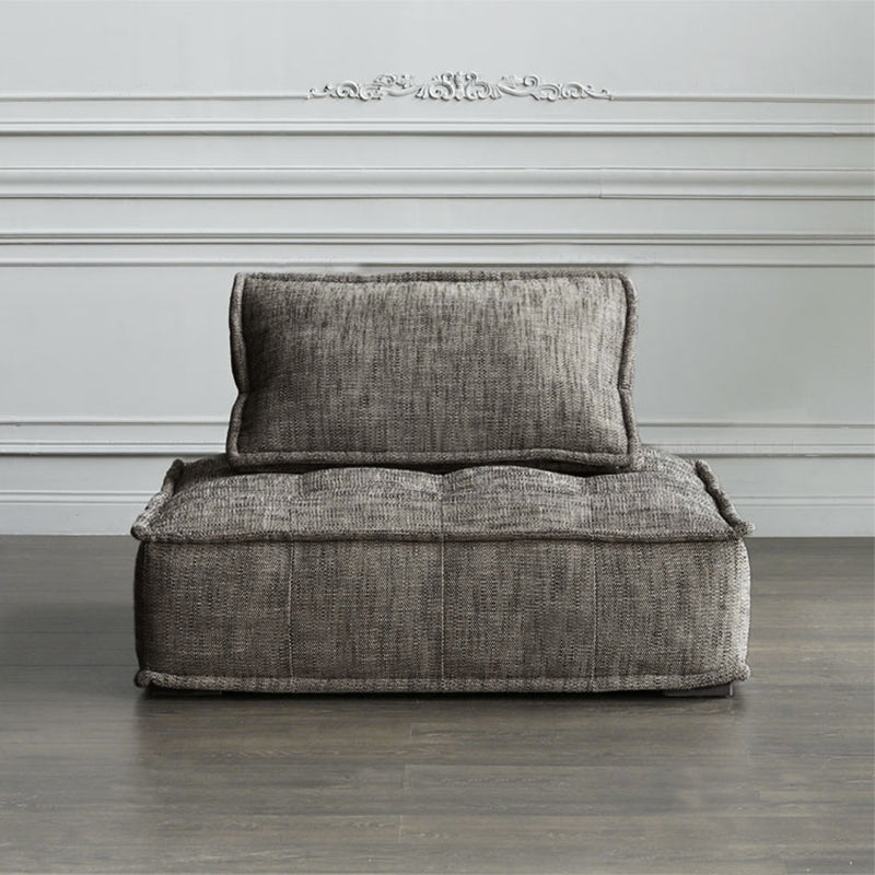 Almohadas contemporáneas asientos estacionarios estándar de lino sin brazo