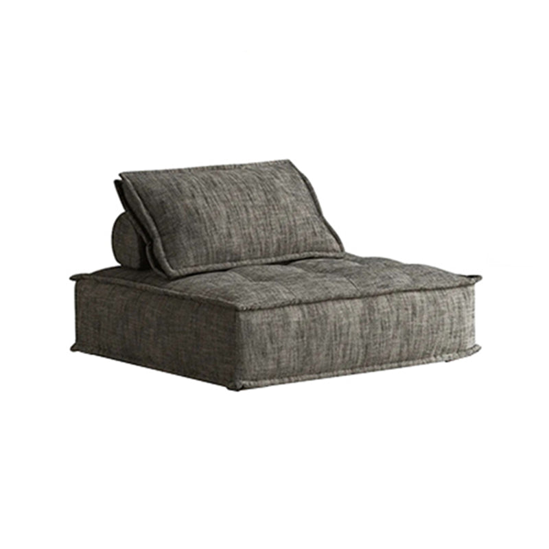 Contemporary Pillows Standard Armless Linen Stationary Seating 41"L x 41"W x 14"H Grey Clearhalo 'furn' 'furn_sofas' 'Furniture' 'Living Room Furniture' 'Sofa' 'sofas' 5601712