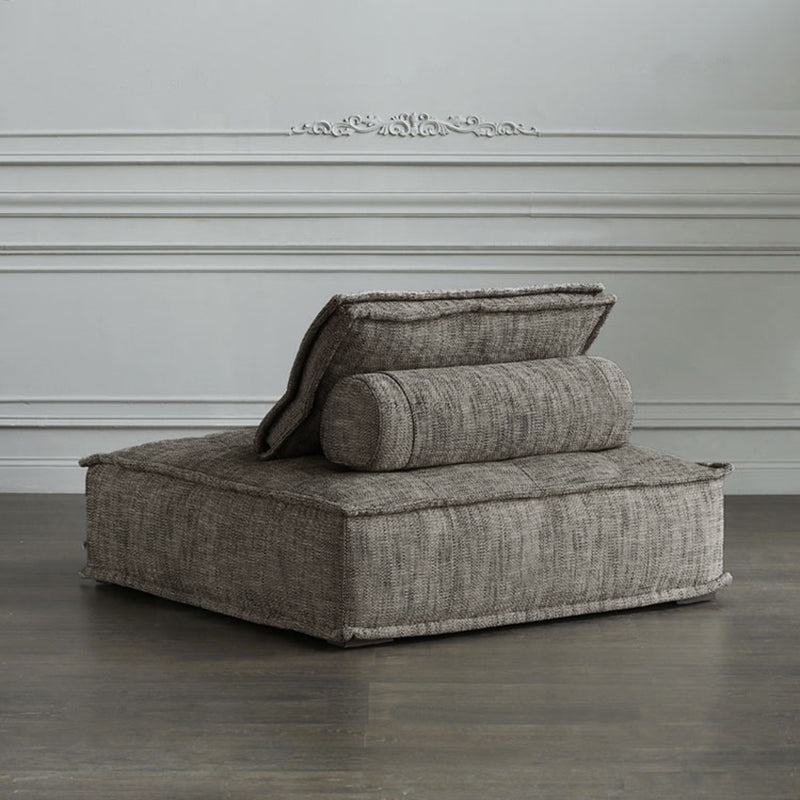 Contemporary Pillows Standard Armless Linen Stationary Seating Clearhalo 'furn' 'furn_sofas' 'Furniture' 'Living Room Furniture' 'Sofa' 'sofas' 5601714