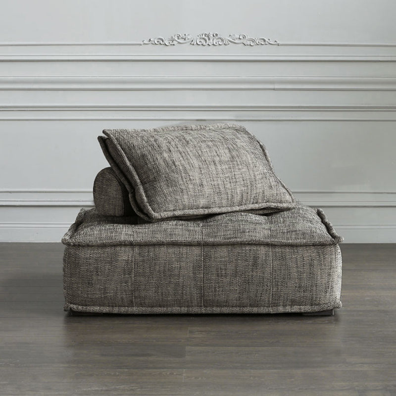 Almohadas contemporáneas asientos estacionarios estándar de lino sin brazo