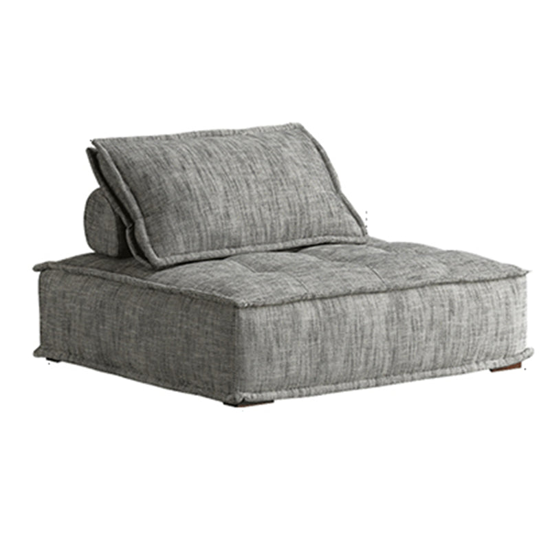 Contemporary Pillows Standard Armless Linen Stationary Seating 47"L x 47"W x 14"H Grey Clearhalo 'furn' 'furn_sofas' 'Furniture' 'Living Room Furniture' 'Sofa' 'sofas' 5601718