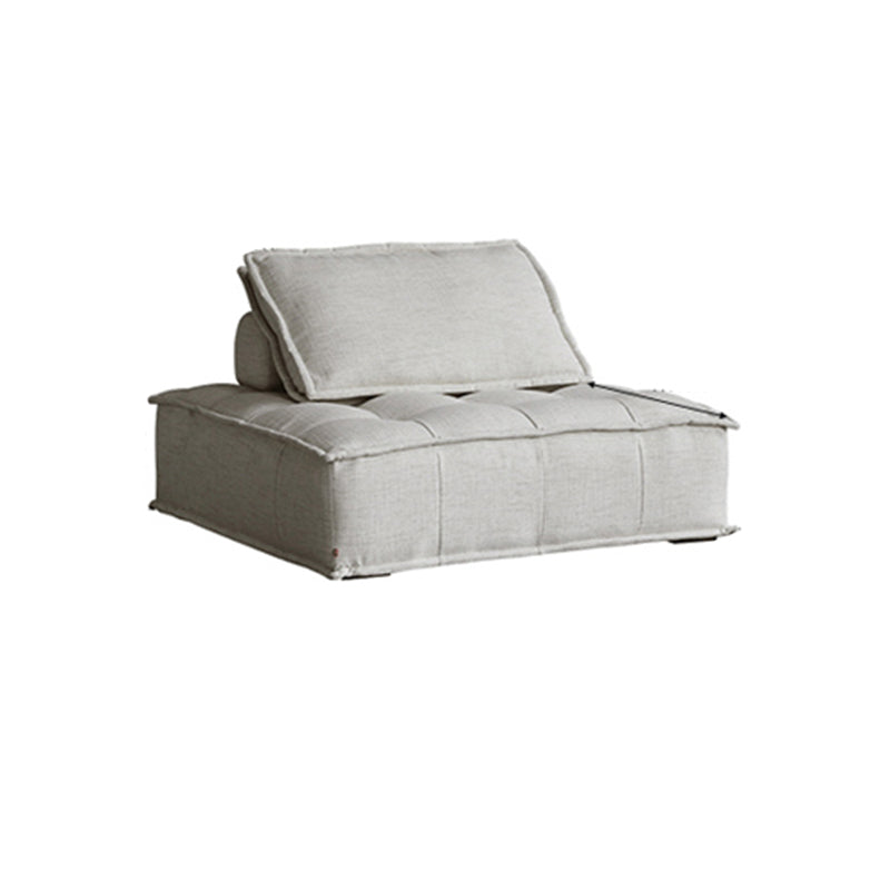 Contemporary Pillows Standard Armless Linen Stationary Seating 41"L x 41"W x 14"H Off-White Clearhalo 'furn' 'furn_sofas' 'Furniture' 'Living Room Furniture' 'Sofa' 'sofas' 5601719