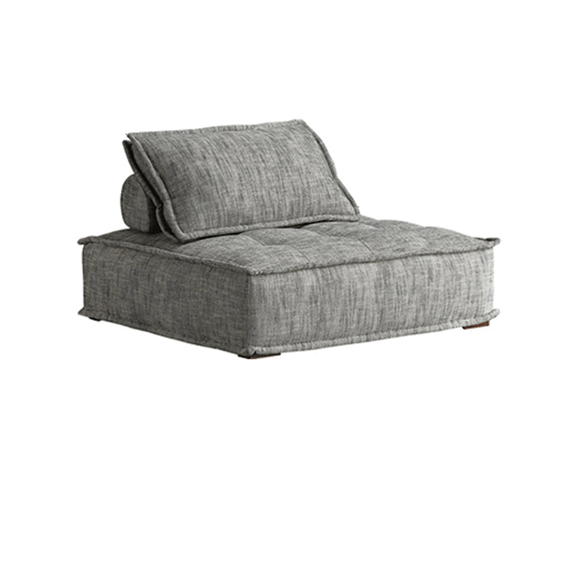 Contemporary Pillows Standard Armless Linen Stationary Seating 33.5"L x 33.5"W x 14"H Grey Clearhalo 'furn' 'furn_sofas' 'Furniture' 'Living Room Furniture' 'Sofa' 'sofas' 5601720
