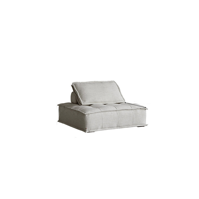 Contemporary Pillows Standard Armless Linen Stationary Seating 33.5"L x 33.5"W x 14"H Off-White Clearhalo 'furn' 'furn_sofas' 'Furniture' 'Living Room Furniture' 'Sofa' 'sofas' 5601722
