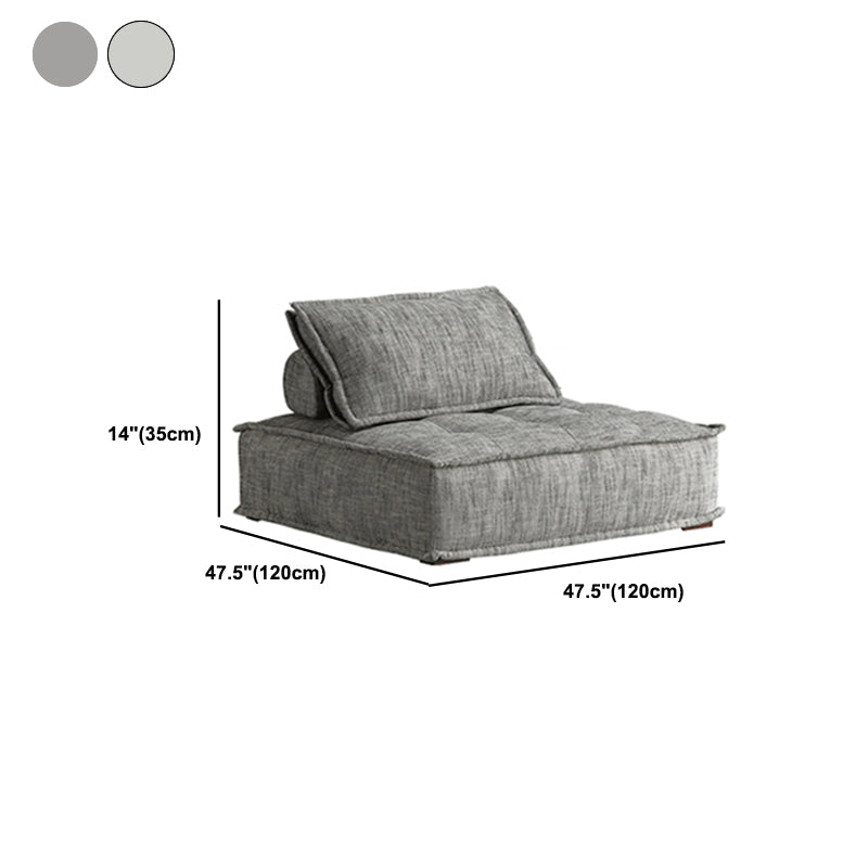 Almohadas contemporáneas asientos estacionarios estándar de lino sin brazo