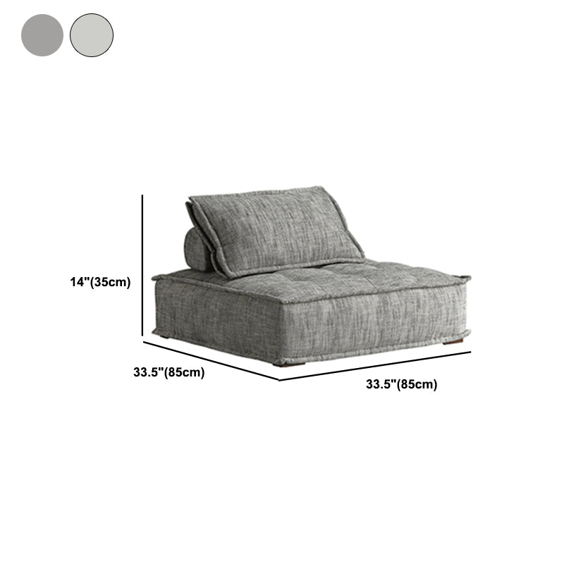 Contemporary Pillows Standard Armless Linen Stationary Seating Clearhalo 'furn' 'furn_sofas' 'Furniture' 'Living Room Furniture' 'Sofa' 'sofas' 5601724