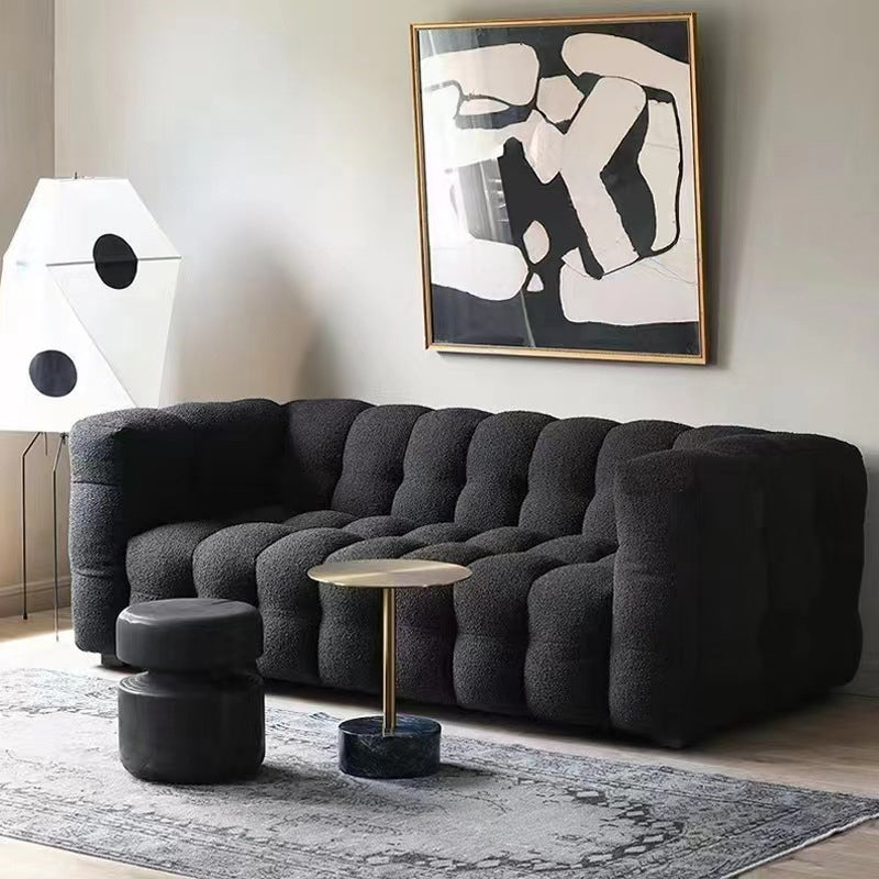 Divani in stile moderno Materiale in velluto in velluto forma quadrata di bracciale trapuntata