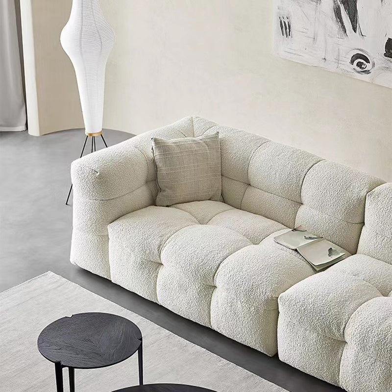 Divani in stile moderno Materiale in velluto in velluto forma quadrata di bracciale trapuntata