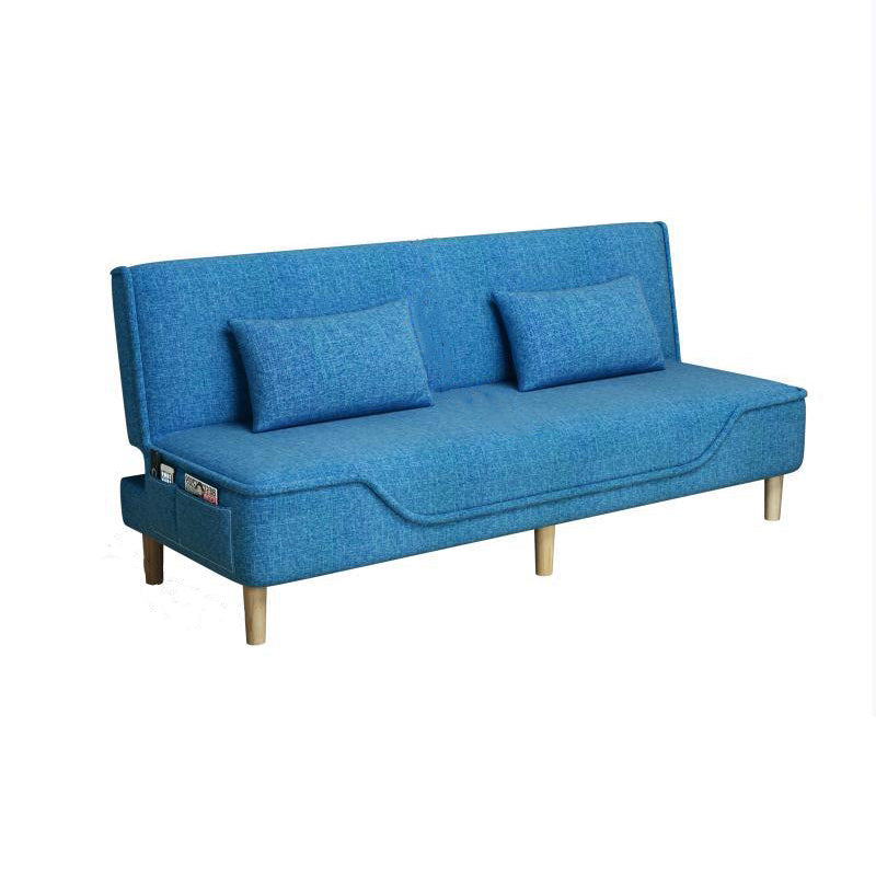 Contemporary Living Room Tight Back Sleeper Armless Linen Seating 47.2"L x 27.6"W x 28.7"H Blue Clearhalo 'furn' 'furn_sofas' 'Furniture' 'Living Room Furniture' 'Sofa' 'sofas' 5601764