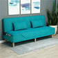 Contemporary Living Room Tight Back Sleeper Armless Linen Seating Peacock Blue Clearhalo 'furn' 'furn_sofas' 'Furniture' 'Living Room Furniture' 'Sofa' 'sofas' 5601769