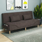 Contemporary Living Room Tight Back Sleeper Armless Linen Seating Brown-Grey Clearhalo 'furn' 'furn_sofas' 'Furniture' 'Living Room Furniture' 'Sofa' 'sofas' 5601771