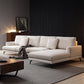 Ivory 4-seat Square Arm Sectional Scandinavian Fabric Sofa & Chaise Clearhalo 'furn' 'furn_sectionals' 'Furniture' 'Living Room Furniture' 'Sectionals' 5601777