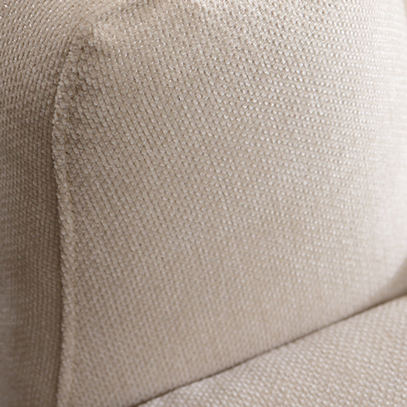 Ivory 4-seat Square Arm Sectional Scandinavian Fabric Sofa & Chaise Clearhalo 'furn' 'furn_sectionals' 'Furniture' 'Living Room Furniture' 'Sectionals' 5601780