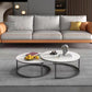 Light-grey Faux Leather Sofa/Sectional Stain-Resistant Square Arm Sofa