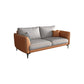 Light-grey Faux Leather Sofa/Sectional Stain-Resistant Square Arm Sofa
