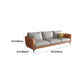 Light-grey Faux Leather Sofa/Sectional Stain-Resistant Square Arm Sofa