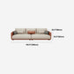 Faux Leather Pillow Back Sofa with Chaise Square Arm Sectional