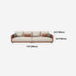 Faux Leather Pillow Back Sofa with Chaise Square Arm Sectional