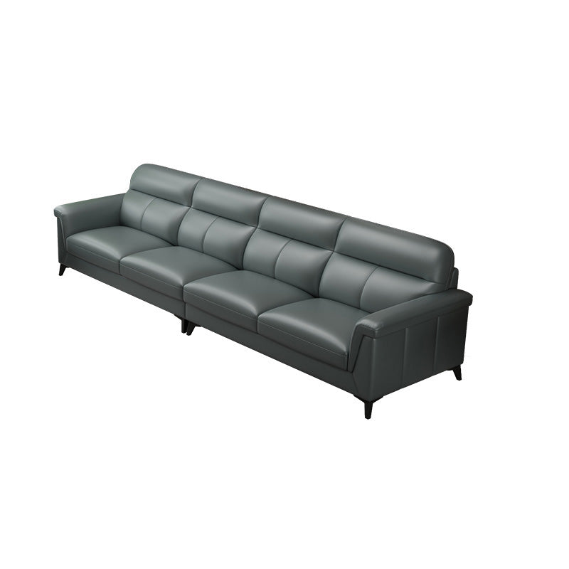 Hedendaagse groene vlekbestendig echt leer voor woonkamer bank