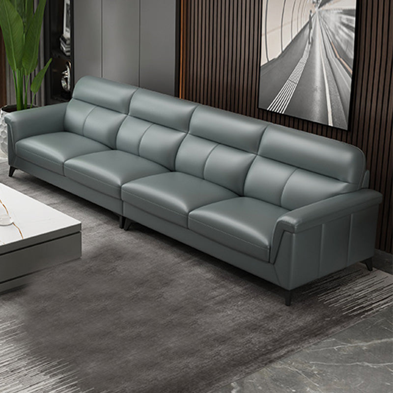 Hedendaagse groene vlekbestendig echt leer voor woonkamer bank