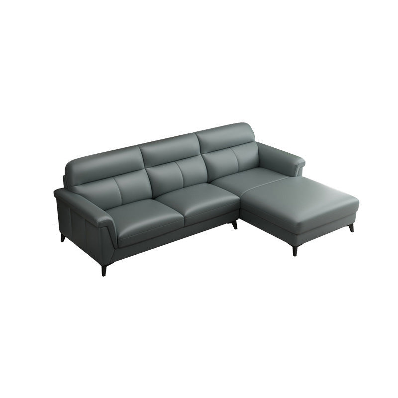 Hedendaagse groene vlekbestendig echt leer voor woonkamer bank