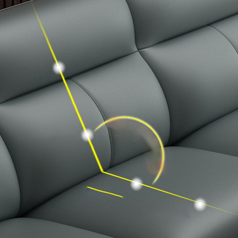 Hedendaagse groene vlekbestendig echt leer voor woonkamer bank