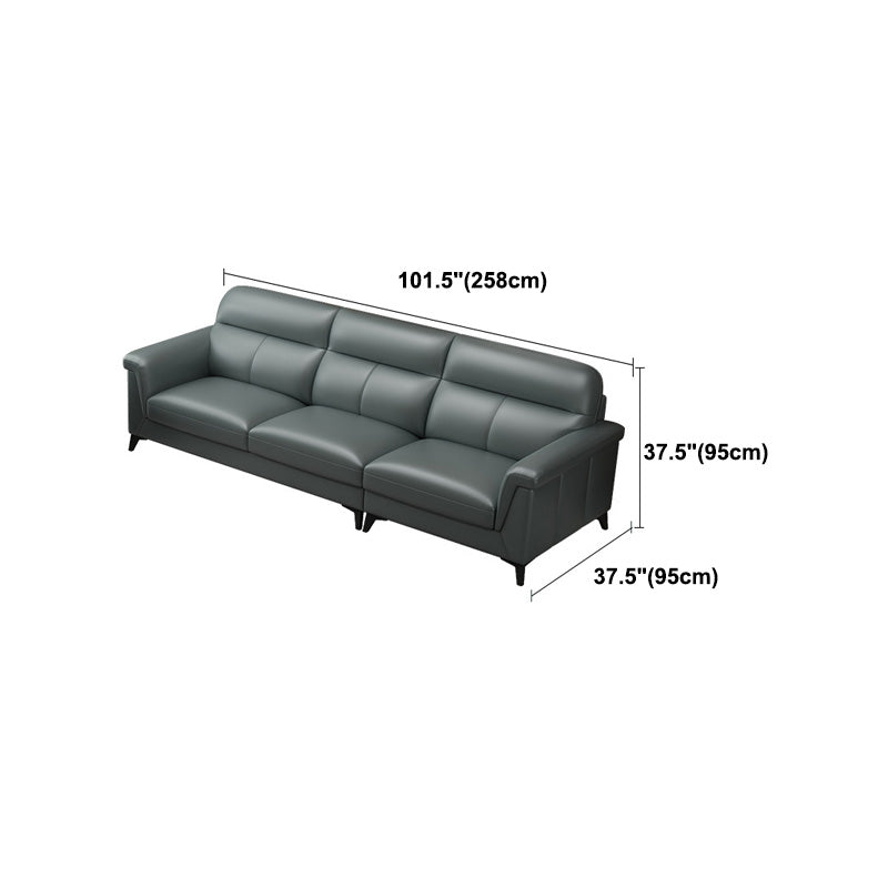 Hedendaagse groene vlekbestendig echt leer voor woonkamer bank