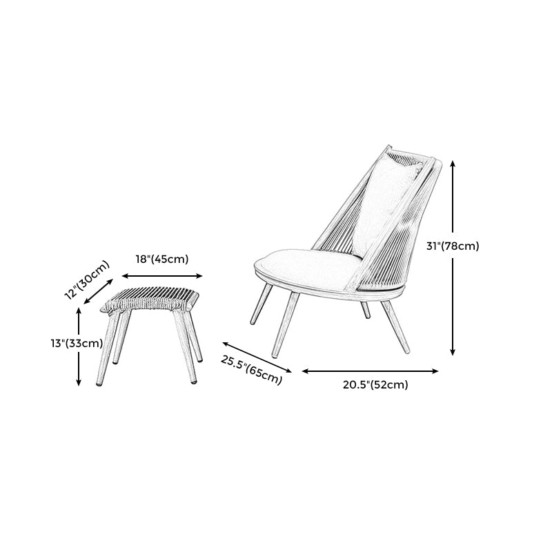 Sedia per il tempo libero balcone sedia rattan moderna sedia di divano soggiorno semplice singolo rattan