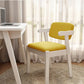 19.68" L x 19.68" W x 28.74" H Linen Arm Chair Accent Armchair for Living Room Light Yellow White Clearhalo 'Accent Chairs' 'accent_chairs' 'Chairs & Seating' 'furn' 'furn_accent_chairs' 'Furniture' 'Living Room Furniture' 5602163
