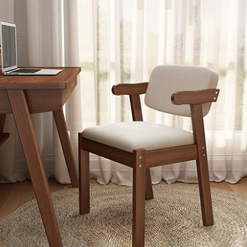 19.68" L x 19.68" W x 28.74" H Linen Arm Chair Accent Armchair for Living Room Light Grey Walnut Clearhalo 'Accent Chairs' 'accent_chairs' 'Chairs & Seating' 'furn' 'furn_accent_chairs' 'Furniture' 'Living Room Furniture' 5602168