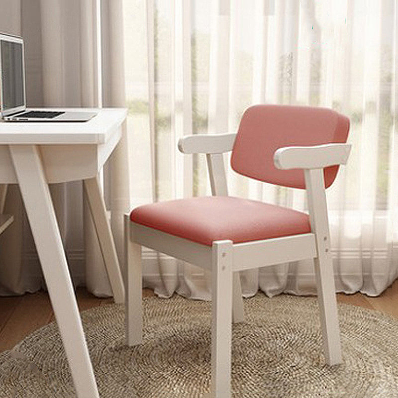 19.68" L x 19.68" W x 28.74" H Linen Arm Chair Accent Armchair for Living Room Pink White Clearhalo 'Accent Chairs' 'accent_chairs' 'Chairs & Seating' 'furn' 'furn_accent_chairs' 'Furniture' 'Living Room Furniture' 5602170