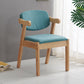 19.68" L x 19.68" W x 28.74" H Linen Arm Chair Accent Armchair for Living Room Sky Blue Natural Wood Clearhalo 'Accent Chairs' 'accent_chairs' 'Chairs & Seating' 'furn' 'furn_accent_chairs' 'Furniture' 'Living Room Furniture' 5602178