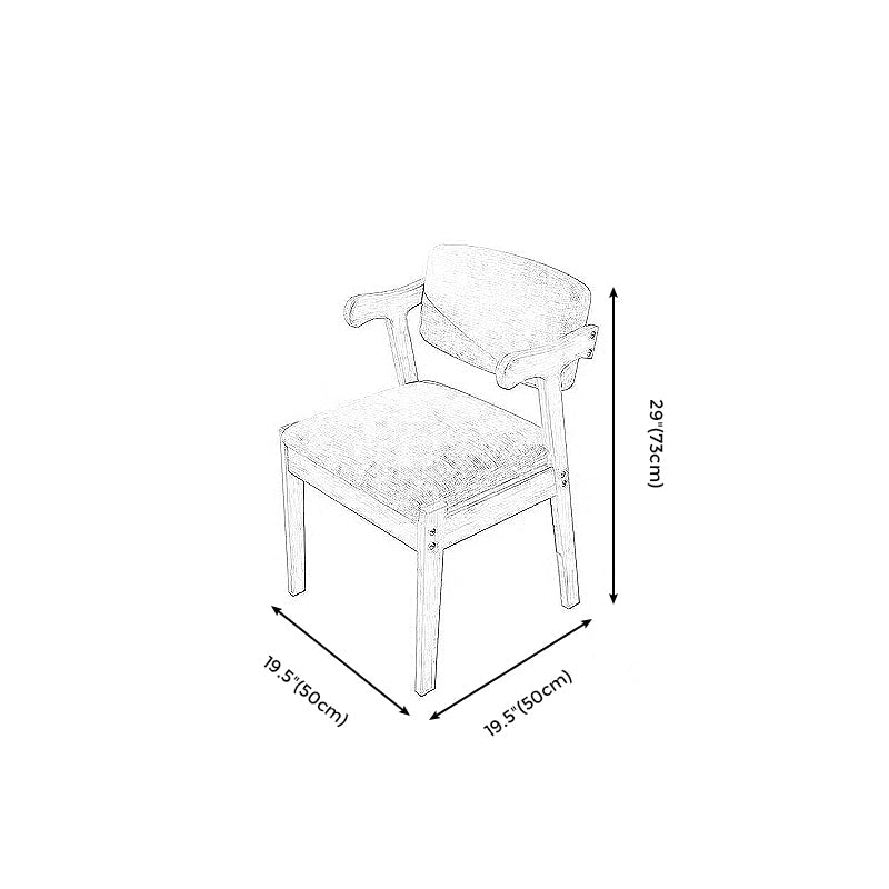 19.68" L x 19.68" W x 28.74" H Linen Arm Chair Accent Armchair for Living Room Clearhalo 'Accent Chairs' 'accent_chairs' 'Chairs & Seating' 'furn' 'furn_accent_chairs' 'Furniture' 'Living Room Furniture' 5602179