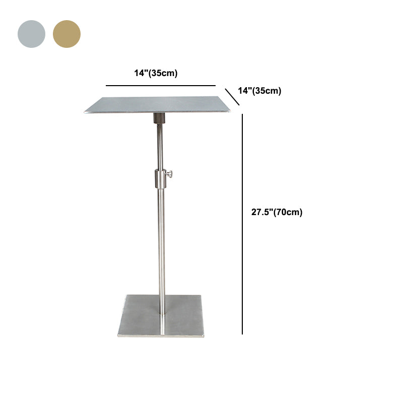 Modern Style Round/square Metal Table with Square Base Coffee Table