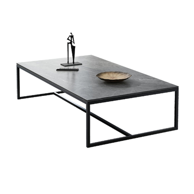 Trestle Type/frame Base Rectangular Slate Table Board Glam Style Coffee Table Clearhalo 'Coffee & Accent Tables' 'Coffee Tables' 'coffee_tables' 'furn' 'furn_coffee_tables' 'Furniture' 'Living Room Furniture' 5602247