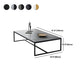 Trestle Type/frame Base Rectangular Slate Table Board Glam Style Coffee Table Clearhalo 'Coffee & Accent Tables' 'Coffee Tables' 'coffee_tables' 'furn' 'furn_coffee_tables' 'Furniture' 'Living Room Furniture' 5602254