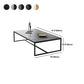 Trestle Type/frame Base Rectangular Slate Table Board Glam Style Coffee Table Clearhalo 'Coffee & Accent Tables' 'Coffee Tables' 'coffee_tables' 'furn' 'furn_coffee_tables' 'Furniture' 'Living Room Furniture' 5602255